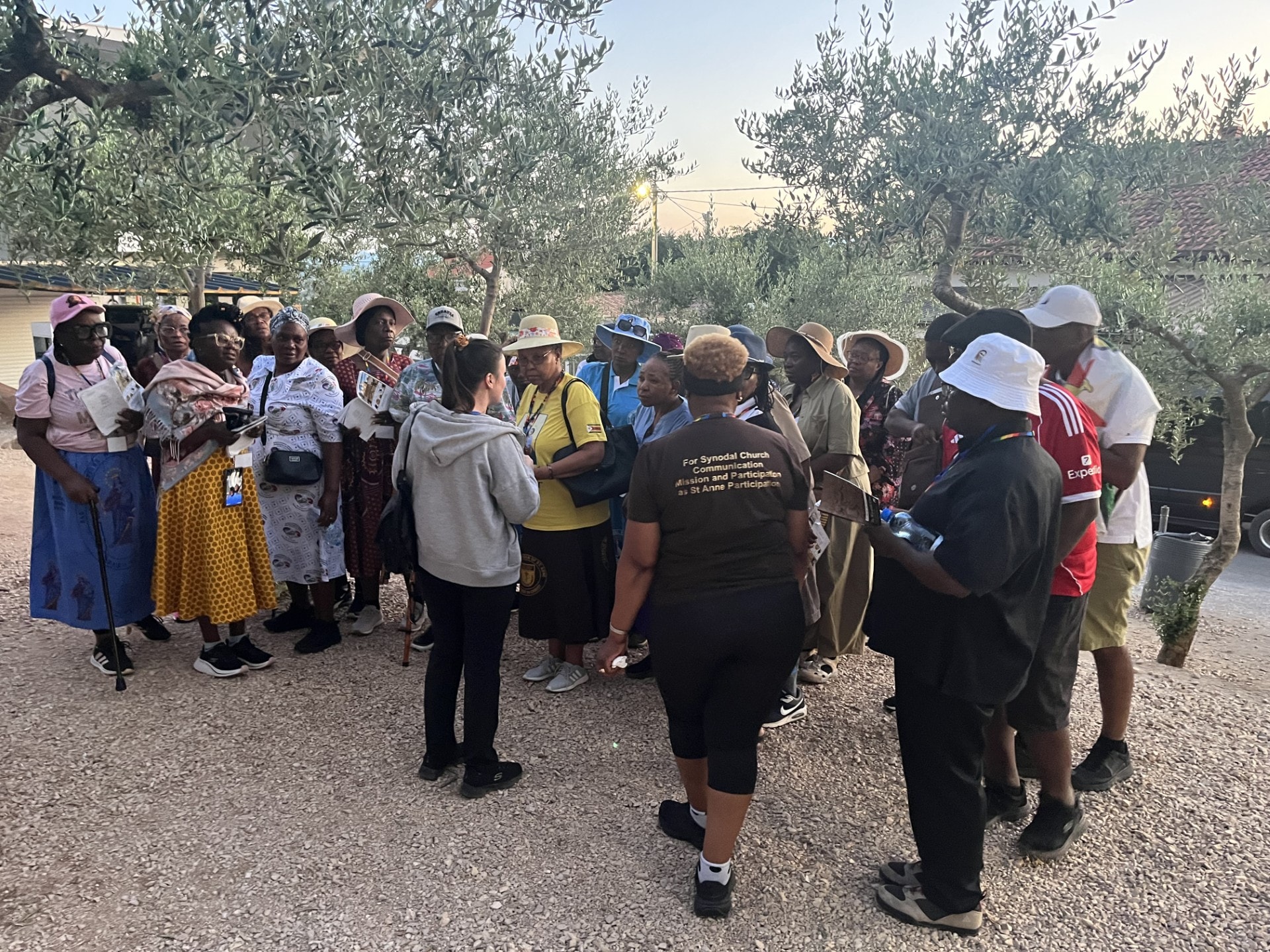 Community group travelling together
